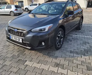 Frontansicht eines Mietwagens Subaru Crosstrek in Tiflis, Georgien ✓ Auto Nr.10131. ✓ Automatisch TM ✓ 0 Bewertungen.