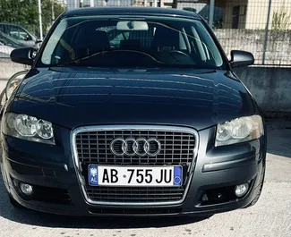 Autovermietung Audi A3 Nr.10041 Schaltgetriebe am Flughafen von Tirana, ausgestattet mit einem 2,0L Motor ➤ Von Armand in Albanien.