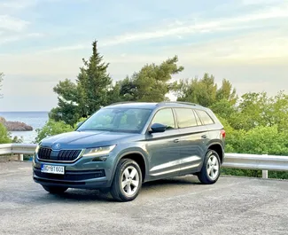 Frontansicht eines Mietwagens Skoda Kodiaq in Budva, Montenegro ✓ Auto Nr.10212. ✓ Automatisch TM ✓ 1 Bewertungen.