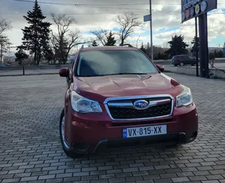 Frontansicht eines Mietwagens Subaru Forester in Tiflis, Georgien ✓ Auto Nr.10140. ✓ Automatisch TM ✓ 0 Bewertungen.