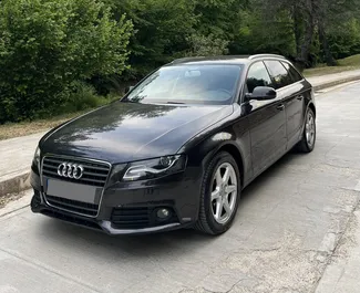 Frontansicht eines Mietwagens Audi A4 Avant in Tirana, Albanien ✓ Auto Nr.10418. ✓ Automatisch TM ✓ 0 Bewertungen.