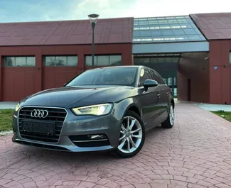 Frontansicht eines Mietwagens Audi A3 in Becici, Montenegro ✓ Auto Nr.5952. ✓ Automatisch TM ✓ 0 Bewertungen.