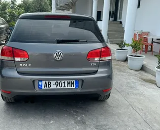 Vermietung Volkswagen Golf 6. Wirtschaft, Komfort Fahrzeug zur Miete in Albanien ✓ Kaution Einzahlung von 150 EUR ✓ Versicherungsoptionen KFZ-HV, VKV Komplett, Ausland.