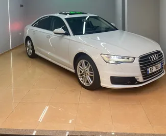 Frontansicht eines Mietwagens Audi A6 am Flughafen von Tirana, Albanien ✓ Auto Nr.10632. ✓ Automatisch TM ✓ 0 Bewertungen.