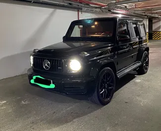 Frontansicht eines Mietwagens Mercedes-Benz G63 AMG in Baku, Aserbaidschan ✓ Auto Nr.10770. ✓ Automatisch TM ✓ 0 Bewertungen.