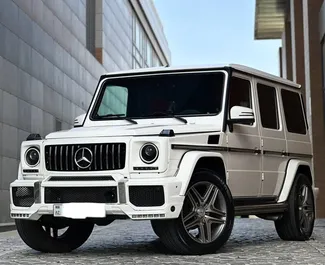 Frontansicht eines Mietwagens Mercedes-Benz G500 in Baku, Aserbaidschan ✓ Auto Nr.10778. ✓ Automatisch TM ✓ 0 Bewertungen.