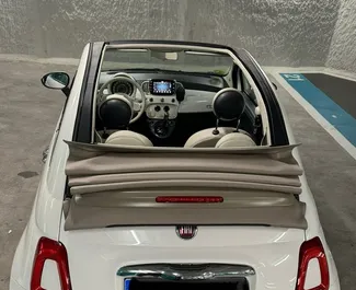 Benzin 1,2L Motor von Fiat 500 Cabrio 2017 zur Miete in Barcelona.