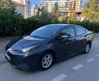 Frontansicht eines Mietwagens Toyota Prius in Tiflis, Georgien ✓ Auto Nr.10555. ✓ Automatisch TM ✓ 0 Bewertungen.