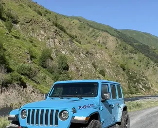 Vermietung Jeep Wrangler Rubicon. Komfort, Premium, SUV Fahrzeug zur Miete in Georgien ✓ Kaution Einzahlung von 1000 GEL ✓ Versicherungsoptionen KFZ-HV, TKV, Insassen, Diebstahlschutz.