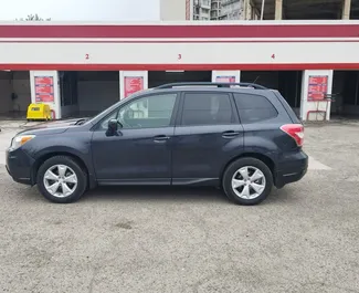 Frontansicht eines Mietwagens Subaru Forester in Tiflis, Georgien ✓ Auto Nr.10838. ✓ Automatisch TM ✓ 0 Bewertungen.