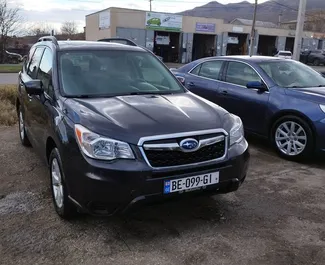 Frontansicht eines Mietwagens Subaru Forester in Tiflis, Georgien ✓ Auto Nr.10840. ✓ Automatisch TM ✓ 0 Bewertungen.