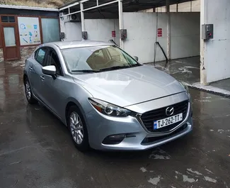 Frontansicht eines Mietwagens Mazda 3 in Tiflis, Georgien ✓ Auto Nr.11093. ✓ Automatisch TM ✓ 0 Bewertungen.