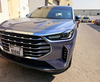 Vermietung Jetour X70. Komfort, Crossover Fahrzeug zur Miete in VAE ✓ Kaution Einzahlung von 1000 AED ✓ Versicherungsoptionen KFZ-HV, VKV Plus.