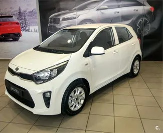 Frontansicht eines Mietwagens Kia Picanto in Palma de Mallorca, Spanien ✓ Auto Nr.11577. ✓ Schaltgetriebe TM ✓ 0 Bewertungen.