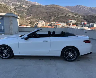 Mietwagen Mercedes-Benz E-Class Cabrio 2019 in Montenegro, mit Benzin-Kraftstoff und 200 PS ➤ Ab 201 EUR pro Tag.