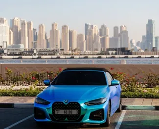 Frontansicht eines Mietwagens BMW 430i Cabrio in Dubai, VAE ✓ Auto Nr.12492. ✓ Automatisch TM ✓ 0 Bewertungen.