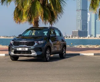 Frontansicht eines Mietwagens Kia Sonet in Dubai, VAE ✓ Auto Nr.13105. ✓ Automatisch TM ✓ 0 Bewertungen.