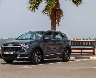 Frontansicht eines Mietwagens Kia Sportage in Dubai, VAE ✓ Auto Nr.13104. ✓ Automatisch TM ✓ 0 Bewertungen.