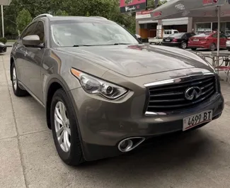 Frontansicht eines Mietwagens Infiniti QX70 in Tiflis, Georgien ✓ Auto Nr.13463. ✓ Automatisch TM ✓ 0 Bewertungen.