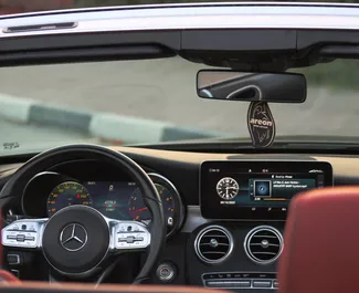 Vermietung Mercedes-Benz C300 Cabrio. Premium, Luxus, Cabrio Fahrzeug zur Miete in VAE ✓ Kaution Einzahlung von 2500 AED ✓ Versicherungsoptionen KFZ-HV.