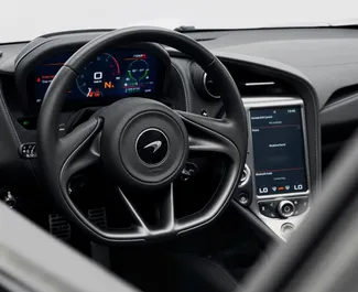 Vermietung McLaren 720S. Luxus Fahrzeug zur Miete in VAE ✓ Kaution Einzahlung von 2500 AED ✓ Versicherungsoptionen KFZ-HV.