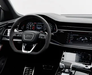 Benzin 4,0L Motor von Audi RS Q8 2023 zur Miete in Dubai.
