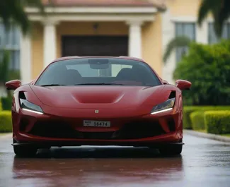 Frontansicht eines Mietwagens Ferrari F8 Spider in Dubai, VAE ✓ Auto Nr.13368. ✓ Automatisch TM ✓ 0 Bewertungen.