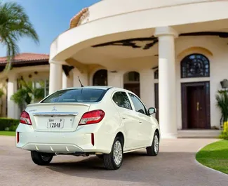 Mitsubishi Attrage 2024 zur Miete verfügbar in Dubai, mit Kilometerbegrenzung unbegrenzte.