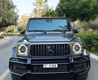 Vermietung Mercedes-Benz G63. Premium, Luxus, SUV Fahrzeug zur Miete in VAE ✓ Kaution Einzahlung von 2500 AED ✓ Versicherungsoptionen KFZ-HV.