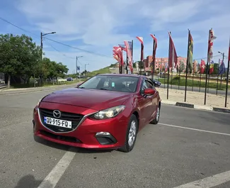 Frontansicht eines Mietwagens Mazda 3 in Tiflis, Georgien ✓ Auto Nr.14067. ✓ Automatisch TM ✓ 0 Bewertungen.