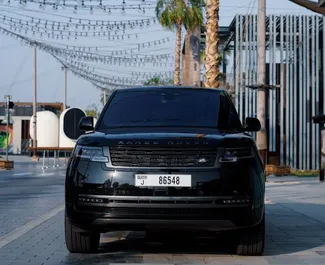Frontansicht eines Mietwagens Land Rover Range Rover in Dubai, VAE ✓ Auto Nr.13631. ✓ Automatisch TM ✓ 0 Bewertungen.