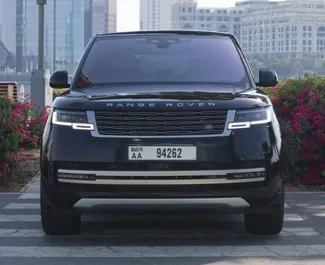 Frontansicht eines Mietwagens Land Rover Range Rover in Dubai, VAE ✓ Auto Nr.13630. ✓ Automatisch TM ✓ 0 Bewertungen.