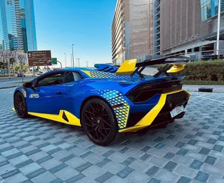 Mietwagen Lamborghini Huracan STO 2023 in VAE, mit Benzin-Kraftstoff und 640 PS ➤ Ab 2783 AED pro Tag.