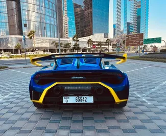 Vermietung Lamborghini Huracan STO. Luxus Fahrzeug zur Miete in VAE ✓ Kaution Einzahlung von 2500 AED ✓ Versicherungsoptionen KFZ-HV.