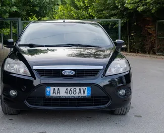 Frontansicht eines Mietwagens Ford Focus in Durres, Albanien ✓ Auto Nr.10769. ✓ Schaltgetriebe TM ✓ 1 Bewertungen.