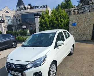 Vermietung Mitsubishi Attrage. Wirtschaft Fahrzeug zur Miete in Georgien ✓ Kaution Keine Kaution ✓ Versicherungsoptionen KFZ-HV, VKV Plus, VKV Komplett, Insassen, Keine Kaution.