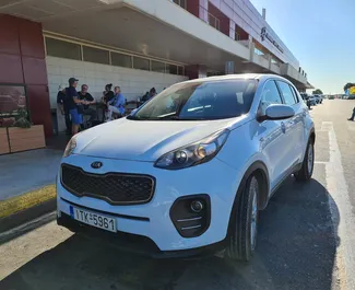 Frontansicht eines Mietwagens Kia Sportage in Chania, Griechenland ✓ Auto Nr.9548. ✓ Automatisch TM ✓ 0 Bewertungen.