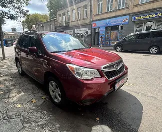 Frontansicht eines Mietwagens Subaru Forester in Kutaisi, Georgien ✓ Auto Nr.14396. ✓ Automatisch TM ✓ 0 Bewertungen.