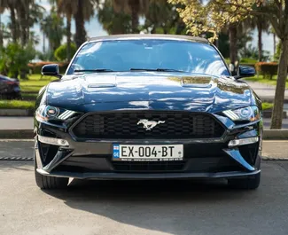 Frontansicht eines Mietwagens Ford Mustang Cabrio in Batumi, Georgien ✓ Auto Nr.14449. ✓ Automatisch TM ✓ 0 Bewertungen.