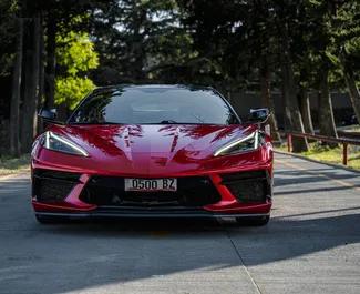 Frontansicht eines Mietwagens Chevrolet Corvette in Tiflis, Georgien ✓ Auto Nr.14528. ✓ Automatisch TM ✓ 0 Bewertungen.