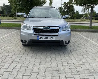 Frontansicht eines Mietwagens Subaru Forester in Tiflis, Georgien ✓ Auto Nr.14523. ✓ Automatisch TM ✓ 0 Bewertungen.