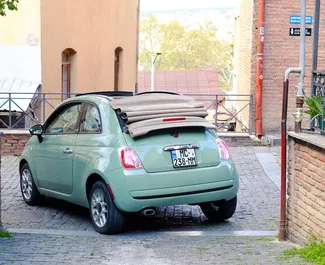 Vermietung Fiat 500 Cabrio. Wirtschaft, Komfort, Cabrio Fahrzeug zur Miete in Georgien ✓ Kaution Keine Kaution ✓ Versicherungsoptionen KFZ-HV, TKV, VKV Plus, VKV Komplett, Insassen, Diebstahlschutz.