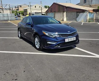 Frontansicht eines Mietwagens Kia Optima in Eriwan, Armenien ✓ Auto Nr.14475. ✓ Automatisch TM ✓ 0 Bewertungen.