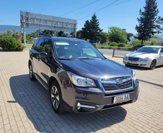 Frontansicht eines Mietwagens Subaru Forester in Tiflis, Georgien ✓ Auto Nr.14750. ✓ Automatisch TM ✓ 0 Bewertungen.