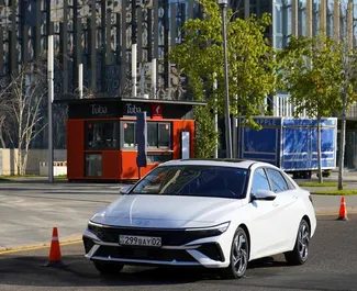 Frontansicht eines Mietwagens Hyundai Elantra in Almaty, Kasachstan ✓ Auto Nr.14735. ✓ Automatisch TM ✓ 0 Bewertungen.