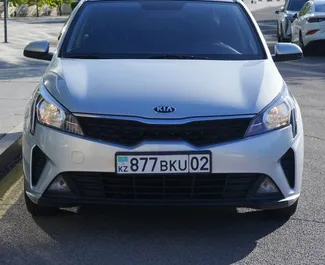 Frontansicht eines Mietwagens Kia Rio in Almaty, Kasachstan ✓ Auto Nr.14740. ✓ Automatisch TM ✓ 0 Bewertungen.