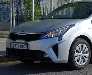 Vermietung Kia Rio. Wirtschaft, Komfort Fahrzeug zur Miete in Kasachstan ✓ Kaution Keine Kaution ✓ Versicherungsoptionen KFZ-HV.