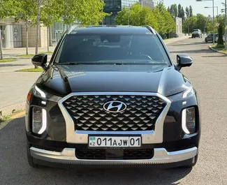 Frontansicht eines Mietwagens Hyundai Palisade in Almaty, Kasachstan ✓ Auto Nr.14738. ✓ Automatisch TM ✓ 0 Bewertungen.