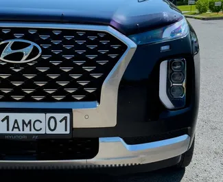 Frontansicht eines Mietwagens Hyundai Palisade in Almaty, Kasachstan ✓ Auto Nr.14743. ✓ Automatisch TM ✓ 0 Bewertungen.