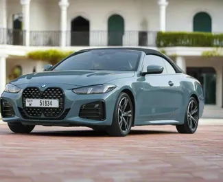 Vermietung BMW 420i Cabrio. Komfort, Premium, Cabrio Fahrzeug zur Miete in VAE ✓ Kaution Einzahlung von 2000 AED ✓ Versicherungsoptionen KFZ-HV, TKV.